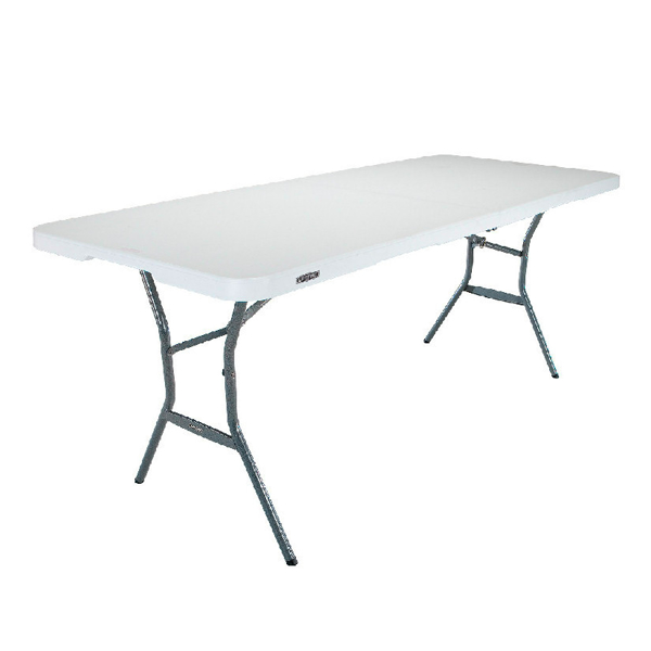 Imagen de Mesa Lifetime 6ft Fih Grnt/sd G Plegable 5011 (5011) Rectangular Blanco 1.83 m)