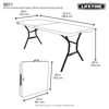 Imagen de Mesa Lifetime 6ft Fih Grnt/sd G Plegable 5011 (5011) Rectangular Blanco 1.83 m)