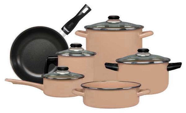 Imagen de Bateria De Cocina Cinsa Albania 10 Pzas 317537 Avellana V/E.