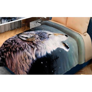 Blancos - Cobertor Queen Lobo Jumbo