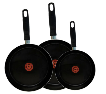 Imagen de Juego De Sartenes T-Fal 0388800M2FR Vital 24/26/30 Negro V/E.