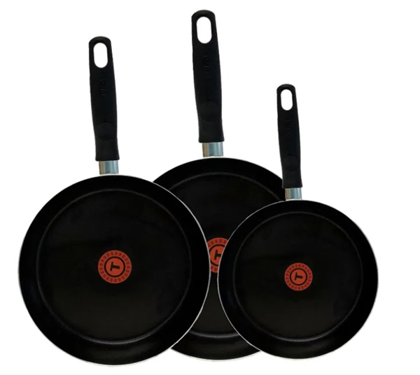 Imagen de Juego De Sartenes T-Fal 0388800M2FR Vital 24/26/30 Negro V/E.