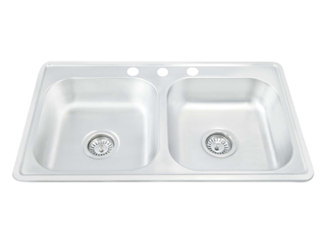 Imagen de Tarja Doble Acabado Satinado TD8448 A/inox.