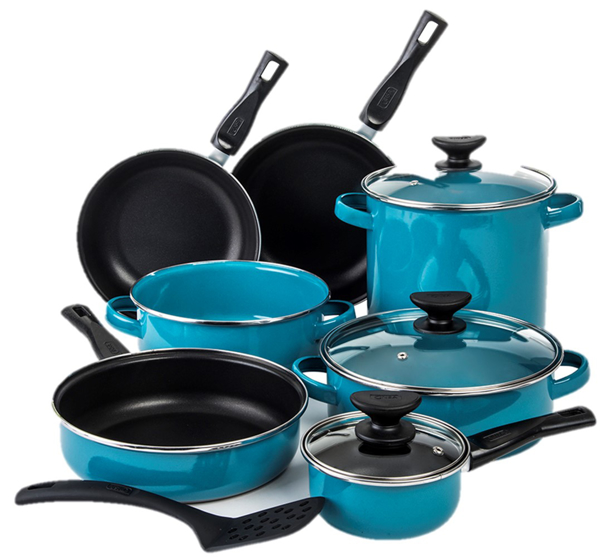 Imagen de Bateria De Cocina Cinsa Pontevedra 11pzas 315385 Azul Praga