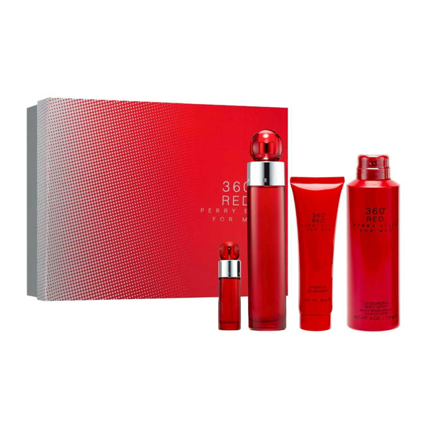 Perfumería - Set Locion Caballero Perry Ellis 360° RED EDT 4 PZAS