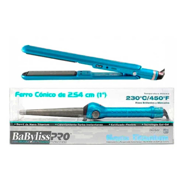 Imagen de Kit De Belleza Babyliss Alaciadora + Rizador Azul Kb955100es Azul