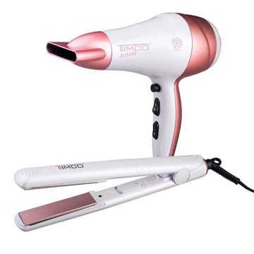 Imagen de Kit De Belleza Timco Plancha y secadora  Com-08 Sin Rosa