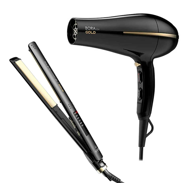 Imagen de Kit De Belleza Gama Secadora Y Alaciadora Gold Elegance