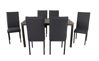 Imagen de Antecomedor tubular Ivette 6 sillas negro
