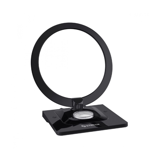 Imagen de Antena Steren tipo aro con booster de 30 dB ANT-9010 Negro