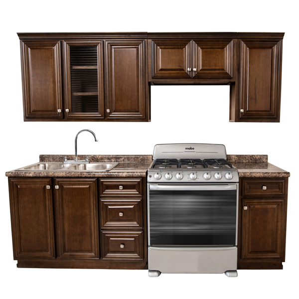 Imagen de Cocina Suiza 2.40 mts nogal cherry