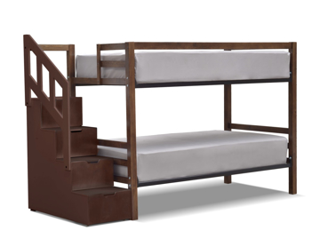 Imagen de Litera Hamilton individual/ individual  nogal