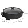 Imagen de Sarten Electrico MasterChef Desmontable MK-EG-D30  28.5cm Color Negro