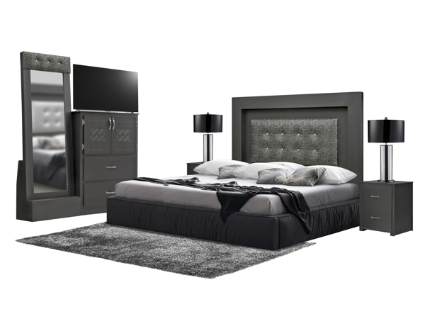 Recámaras - Recámara Infinity Queen Size Plata