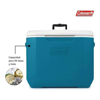 Imagen de Hielera Coleman 2160832 Chiller Cooler 60QT/57 Litros,AzulC/Blanco, con ruedas.