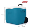 Imagen de Hielera Coleman 2160832 Chiller Cooler 60QT/57 Litros,AzulC/Blanco, con ruedas.