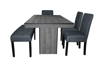 Imagen de Antecomedor Olimpo 4 sillas 1 banca gris