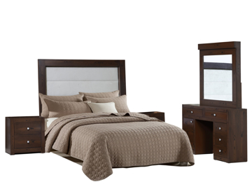 Imagen de Recamara Andalucia queen size tabaco