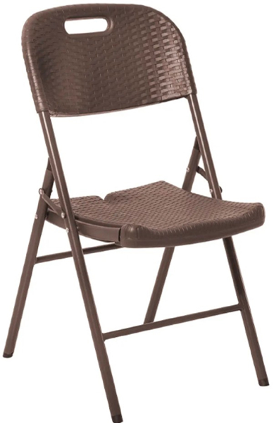 Imagen de Silla Plegable Estilo Rattan SM-SRCC Cafe