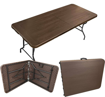 Imagen de Mesa Plegable Estilo Madera 1.80cm SM-MMCO Cafe