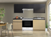 Imagen de Cocina Julia 2.40 mts negro/fresno