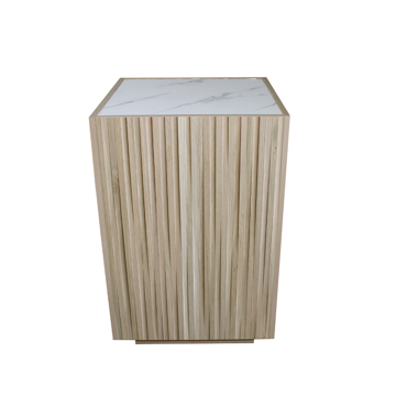 Imagen de Mesa lateral Orion beige/ blanco