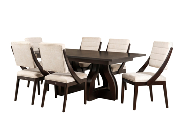 Imagen de Antecomedor Vienna 6 Sillas 608 Tabaco/ Ivory