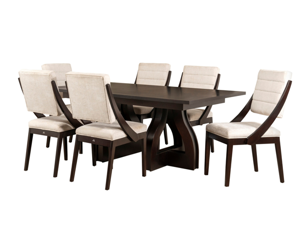 Imagen de Antecomedor Vienna 6 Sillas 608 Tabaco/ Ivory