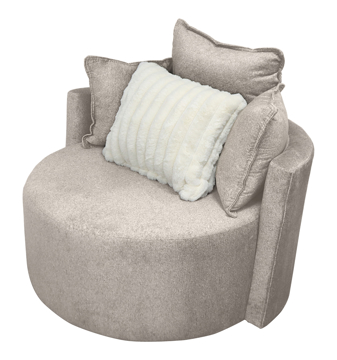 Imagen de Sillon Ocasional Giratorio Ginny terciopelo café