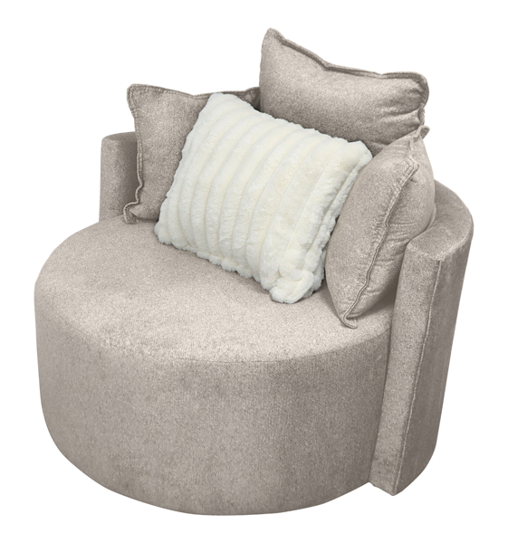 Imagen de Sillon Ocasional Giratorio Ginny terciopelo café