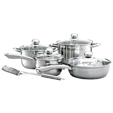 Imagen de Bateria De Cocina Intercuisine Cinsa Irlanda 9 Pzas 315591 A/inox. V/E.