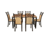 Imagen de Antecomedor tubular Melany 6 sillas bronce