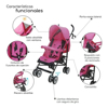 Imagen de Carriola de Baston Dbebe Aerostar rosa