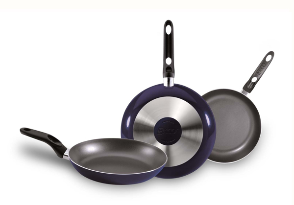 Imagen de Juego De Sartenes Ekco 84998 3 Pzas 20.24.30 Cm Azul V/E.