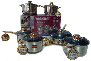 Imagen de Bateria De Cocina Vankoft K-6000 12/pza Inox