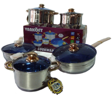 Imagen de Bateria De Cocina Vankoft K-10000F 10/pza Inox V/E.