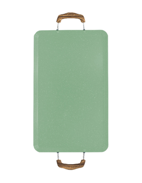 Imagen de Comal Doble con Antiadherente Marmol Color Verde Jade CLC001-05