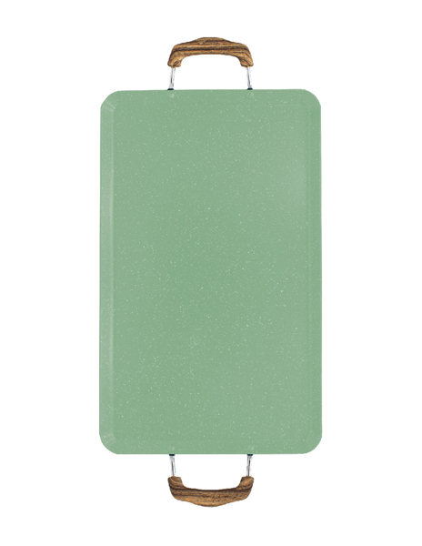 Imagen de Comal Doble con Antiadherente Marmol Color Verde Jade CLC001-05