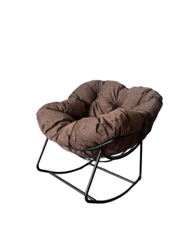 Imagen de Mecedora tubular Cozumel café/negro