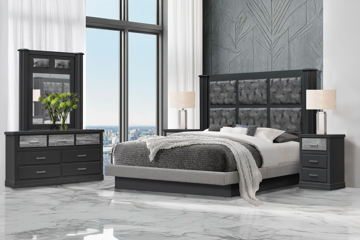 Imagen de Recamara Tiana king size gris grafito