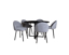 Imagen de Antecomedor Tubular Montecarlo 5 sillas negro mate V/E.