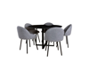 Imagen de Antecomedor Tubular Montecarlo 5 sillas negro mate V/E.