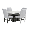 Imagen de Antecomedor Glaciar 4 sillas chocolate/blanco/gris