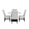 Imagen de Antecomedor Glaciar 4 sillas chocolate/blanco/gris