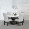 Imagen de Antecomedor Glaciar 4 sillas chocolate/blanco/gris