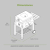 Imagen de Asador De Carbon Tipo Baul con Elevador de Parrilla ACB03