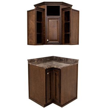 Imagen de Esquinero Suiza Nogal Cherry  