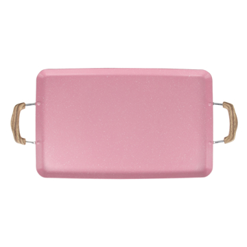 Imagen de Comal Doble con Antiadherente Marmol Color Rosa CLC001-11
