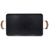 Imagen de Comal Doble con Antiadherente Marmol Color Negro CLC001-01