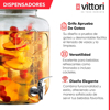 Imagen de Dispensador de Cristal 5.1Lt  con base Yorkshire 2807 Vittori